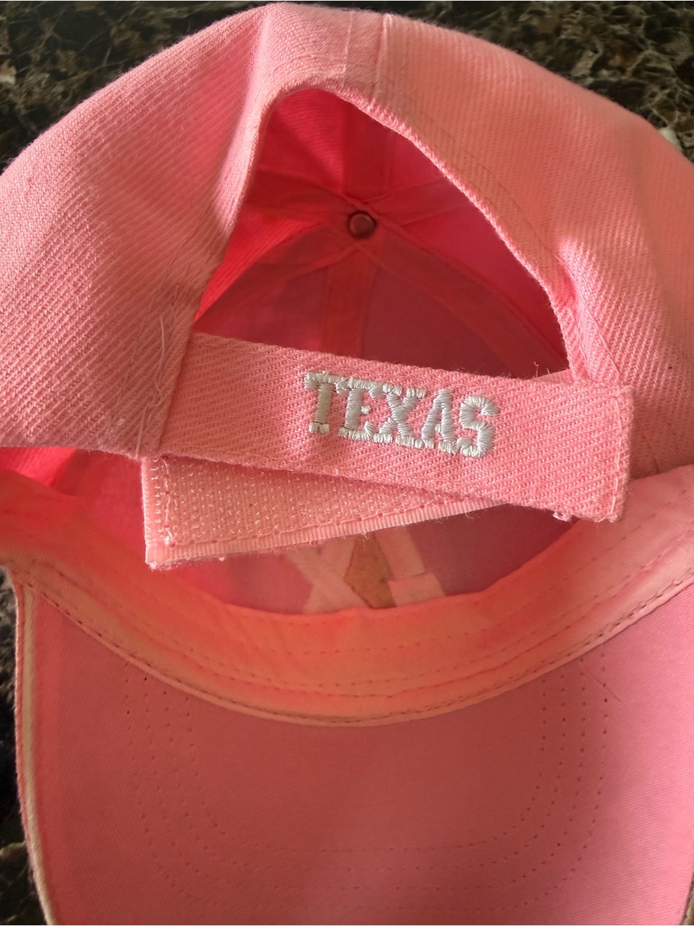 Pink TX Embroidered Baseball Cap - Picture 2 of 2